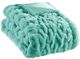 Olliix by Madison Park Ruched Fur 1 Aqua Ruched Fur Throw-0