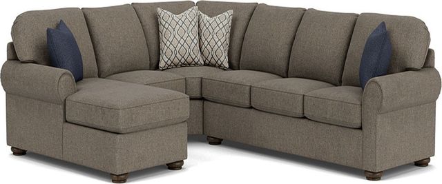 Flexsteel® Preston 4-Piece Silver Slate Left-Arm Facing Sectional and Chaise-0
