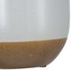 A & B Home White Ceramic Flower Vase with Terracotta Base-2