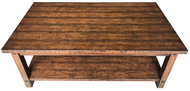 American Wholesale Furniture Woodsman Medium Walnut Cocktail Table-0