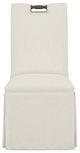 Fairfield® Customizable Entree Dining Pull Tall Back Skirted Dining Chair with Tobacco Legs-1