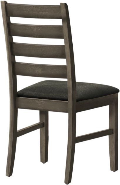 Monarch Specialties Inc. 2-Piece Antique Grey/Dark Grey Fabric 38" Upholstered Dining  Side Chairs S-1