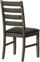 Monarch Specialties Inc. 2-Piece Antique Grey/Dark Grey Fabric 38" Upholstered Dining  Side Chairs S-1