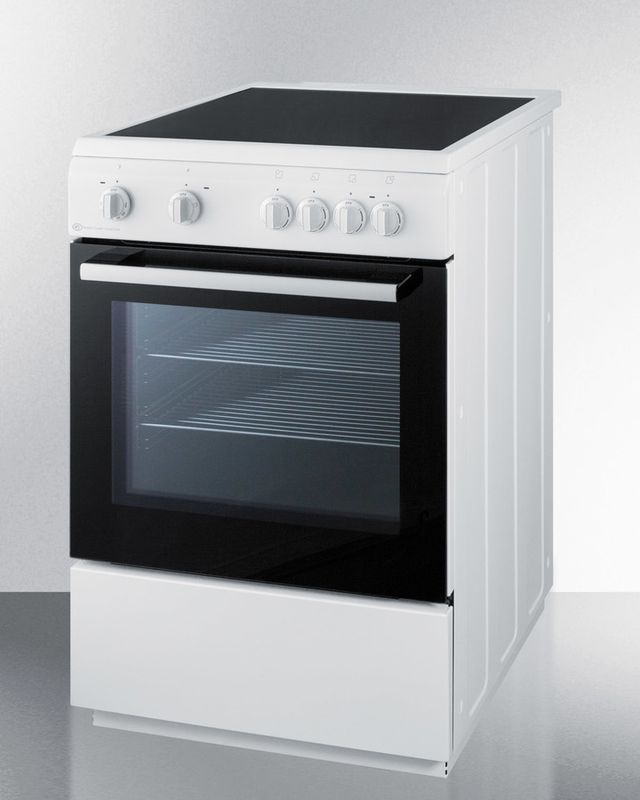Summit® Classic 24" White Slide-In Electric Range-1