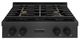 ZLINE Paramount 30" Black Satin Stainless Steel Gas Rangetop with 4 Brass Burners and Porcelain Cooktop -0