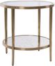 Decor-Rest® Furniture LTD Belair Glass Top End Table with Brass Base-0