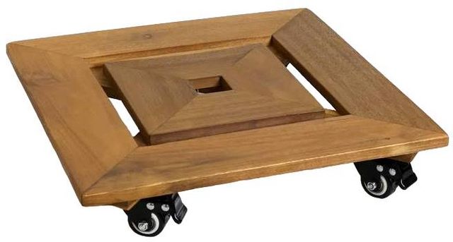 StyleCraft Brown Square Plant Caddies-0