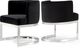 Meridian Furniture Gianna Black/Chrome Velvet Dining Chair-1