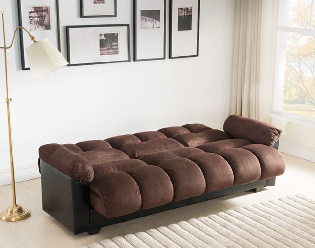 Milton Greens Stars Dark Brown Click Clack Futon Couch with Storage-3