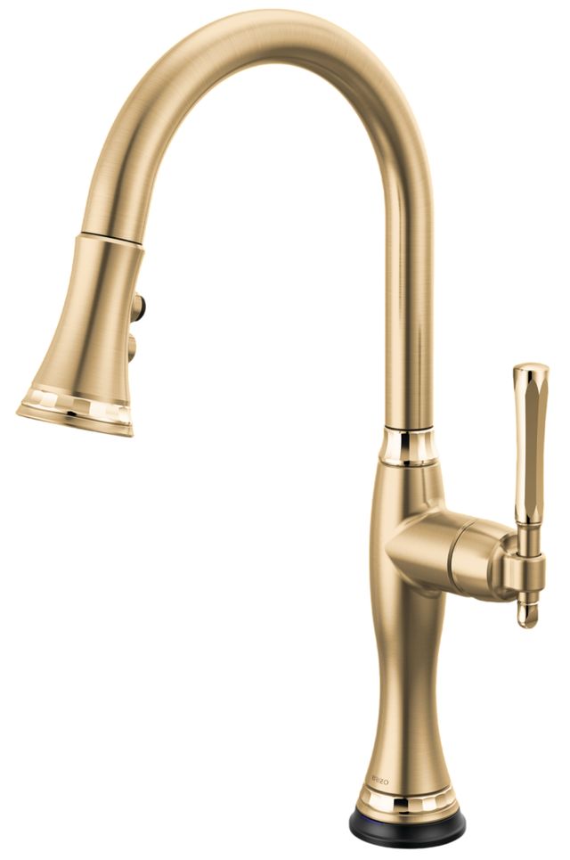 Brizo Tulham® Brilliance® Luxe Gold®/Brilliance® Polished Gold SmartTouch® Pull-Down Kitchen Faucet-0