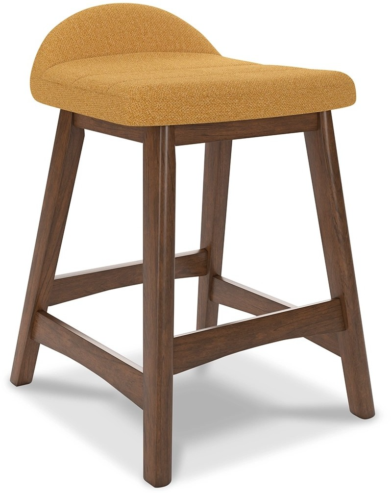 Signature Design by Ashley Lyncott Mustard Counter Bar Stool Liddiard Home Furnishings