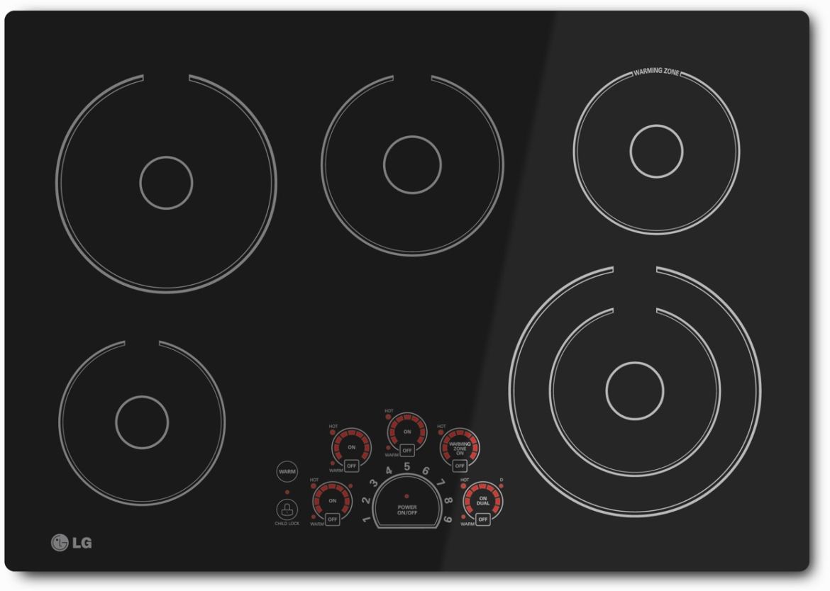 LG 30" Black Electric Cooktop