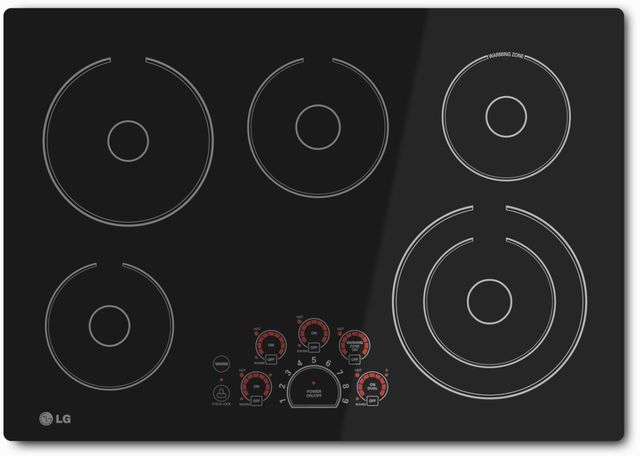 LG 30" Black Electric Cooktop-0