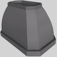 Vent-A-Hood® Designer Series 48" Gunsmoke Island Range Hood-3