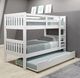 Donco Kids Austin Mission White Twin/Twin Bunk Bed with Trundle Bed-1