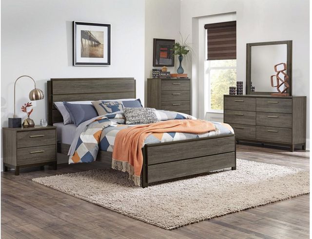 Mazin Furniture Vestavia Antique Gray/Dark Brown Chest-3