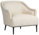 Four Hands Noel Hammered Black/Thames Cream Accent Chair-0