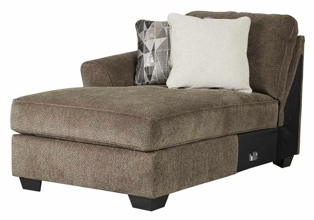 Benchcraft® Graftin 3-Piece Teak Sectional with Chaise-2