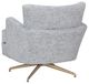 Fairfield® Customizable Kyle Memory Swivel Chair with Brushed Brass Legs-3