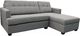 Edgewood Furniture Armani Grey Right-Arm Facing Loveseat Sectional and Chaise-0