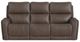 Flexsteel® Carter Brown Power Reclining Sofa with Console and Power Headrests and Lumbar-2