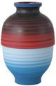 Currey & Company Happy 80's 3-Piece Black/Blue/Orange/Red Vase Set-1