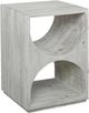 Uttermost® Hans Distressed Ivory Side Table-0