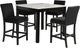 Crown Mark Lennon 5-Piece Black Counter Dining Table Set-0