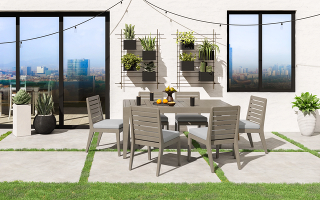 homestyles® Sustain 7-Piece Gray Outdoor Dining Set-3