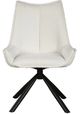 Nest Home Collections Ari Ascot Ivory/Black Swivel Chair-2