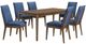 New Classic® Home Furnishings Maggie 7-Piece Blue/Walnut Dining Set-0