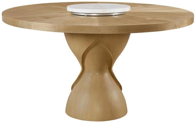Bernards Tapestry Honeycomb Round Pedestal Dining Table-4
