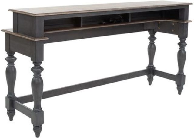Liberty Furniture Ocean Isle Slate Console Table with Weathered Pine Top-0
