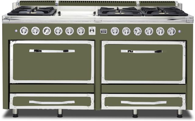 Viking® Tuscany 66" Cypress Green Dual Fuel Pro-Style Dual Fuel Natural Gas Range-0