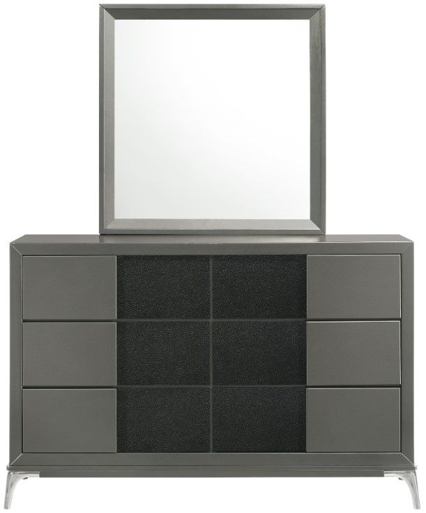 New Classic® Home Furnishings Nocturne Slate Dresser and Mirror Set-2