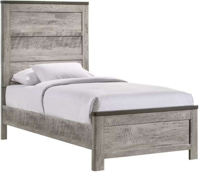 Elements International Millers Cove 4-Piece Gray Twin Panel Bedroom Set-1