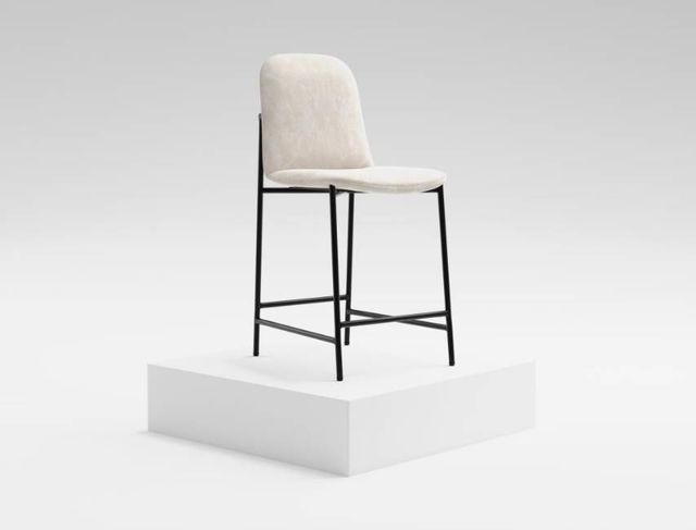 International Furniture Direct Seating Black/Ivory 39" Bar Stool-1