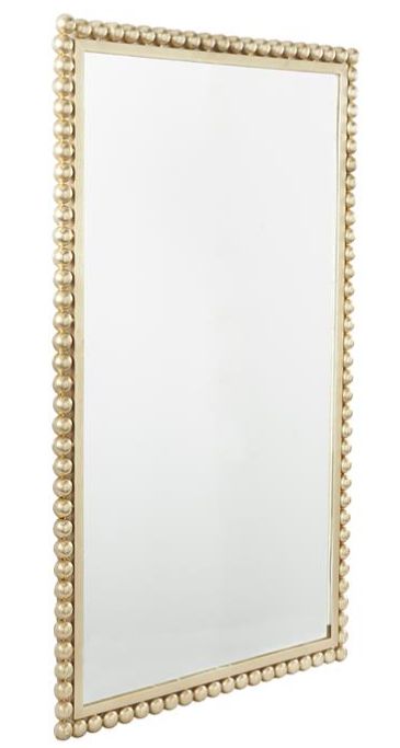 Deco Marche CosmoLiving by Cosmopolitan Gold Rectangular Beaded Wall Mirror-1