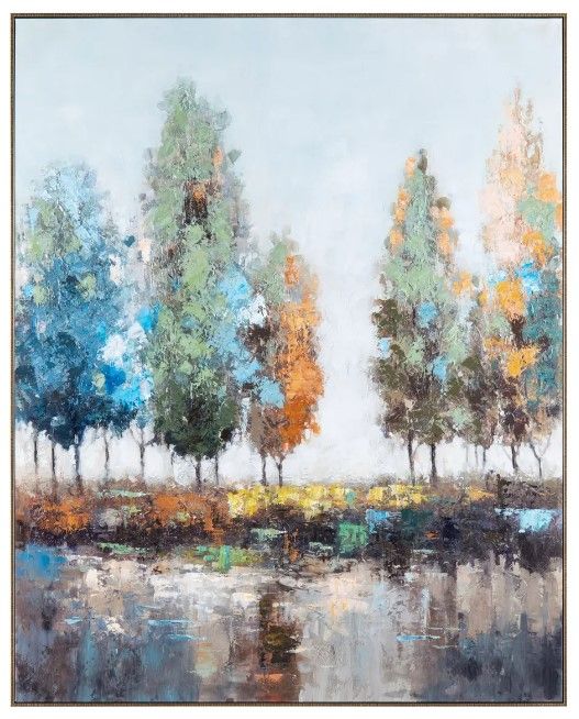 Crestview Collection Akron Blue/Multi-Colored Wall Art-0
