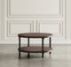 Jofran Inc. Urban Nature Brown Round Cocktail Table with Black Frame-3
