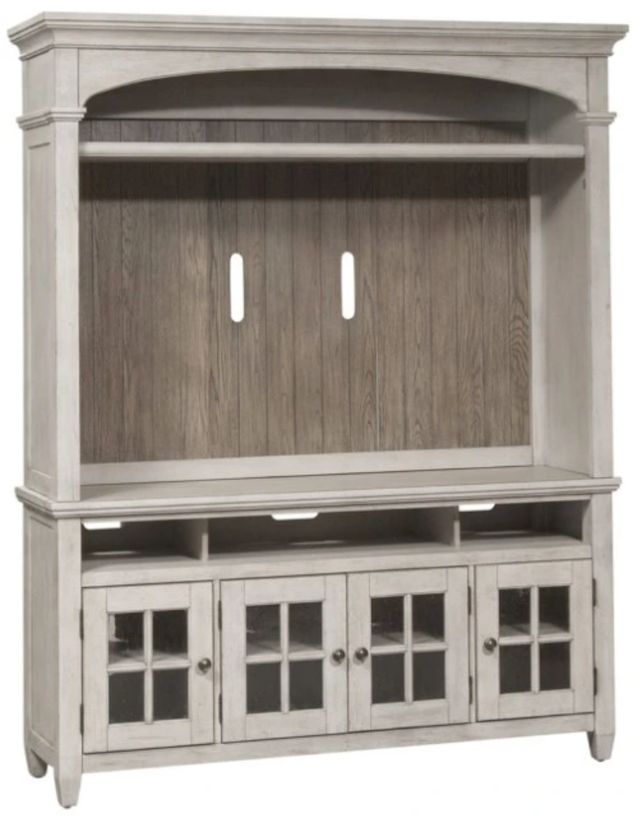 Liberty Furniture Heartland Antique White/Tobacco Entertainment Center-0