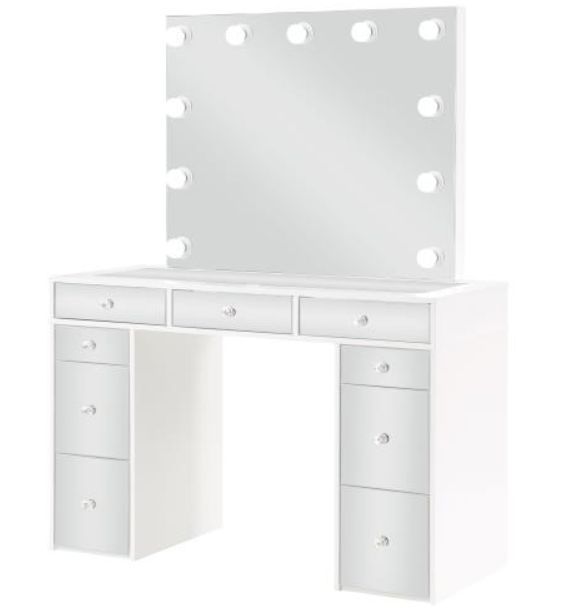 Coaster® Regina 3-Piece White Vanity Table Set-1