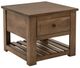 International Furniture Direct Parota III Barrel Brown End Table-0