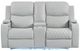 ACME Furniture Elonzo Light Gray Power Reclining Loveseat with Power Headrest and Console-3