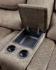 Homelegance® Bastrop Brown 79'' Double Manual Glider Reclining Loveseat with Center Console-4