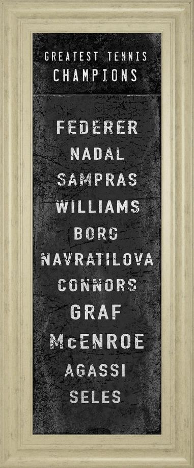 Classy Living The Vintage Collection The Greatest Tennis Champions 18"W Wall Art-0