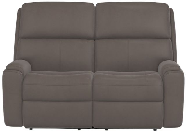 Flexsteel® Rio Dark Stone Manual Reclining Loveseat-1