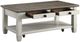 Homelegance® Granby Antique White Cocktail Table with Rosy Brown Top -3