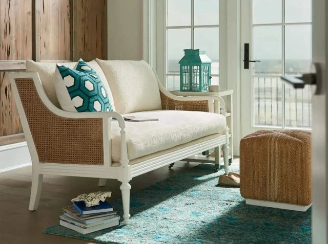 Universal Explore Home™ Escape-Coastal Living Home Brown Cube Ottoman-1