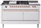 Ilve® Nostalgie II Series 60" White Pro Style Dual Fuel Range-0